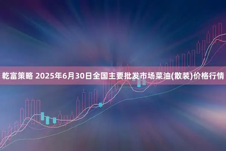 乾富策略 2025年6月30日全国主要批发市场菜油(散装)价格行情