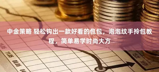 中金策略 轻松钩出一款好看的包包，泡泡纹手拎包教程，简单易学时尚大方
